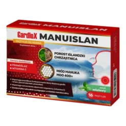 Gardlox Manuislan, pastylki do ssania, smak miętowy, 16 szt.
