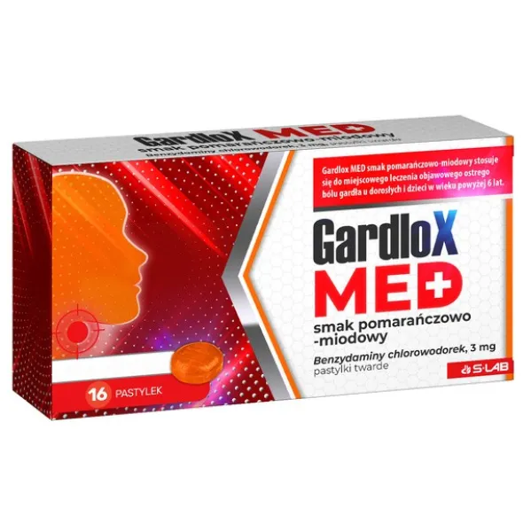 Gardlox Med smak pomarańczowo-miodowy, 3mg, pastylki twarde, 16szt.