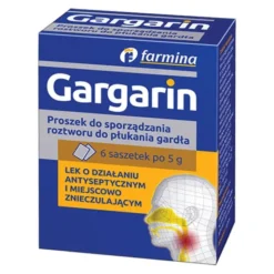 Gargarin, proszek w saszetkach do sporządzenia roztworu do płukania gardła, 5 g, 6 szt.