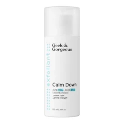 Geek & Gorgeous Calm Down, delikatny tonik kwasowy do twarzy z 4% kwasów PHA + BHA, 100 ml