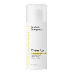 Geek & Gorgeous Cheer Up, tonik kwasowy do twarzy o średniej mocy z 6% kwasem migdałowym + BHA, 100 ml
