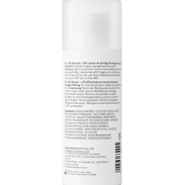 Geek & Gorgeous Smooth Out, tonik kwasowy z 12% AHA + kojącą opuncją figową, 100 ml