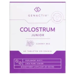 Genactiv Colostrum Junior Czarny Bez, tabletki do ssania, 60 szt.