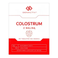 Genactiv Colostrum z maliną, tabletki do ssania, 60 szt.