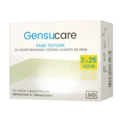 GensuCare, test paskowy do monitorowania glikemii, 2 x 25 szt.