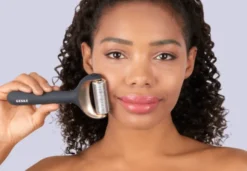 Geske MicroNeedle Face & Body Roller 9 w 1, roller do mezoterapii mikroigłowej, czarno-złoty, 1 szt.