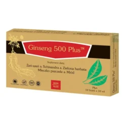 Ginseng 500 plus, płyn doustny, fiolki, 10 ml x 10 szt.