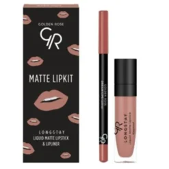 Golden Rose Matte Lipkit, zestaw do makijażu ust, nude, 7,6 g
