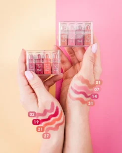 Golden Rose Matte Lipstick, zestaw 4 matowych mini pomadek do ust, nr 03, 4 g