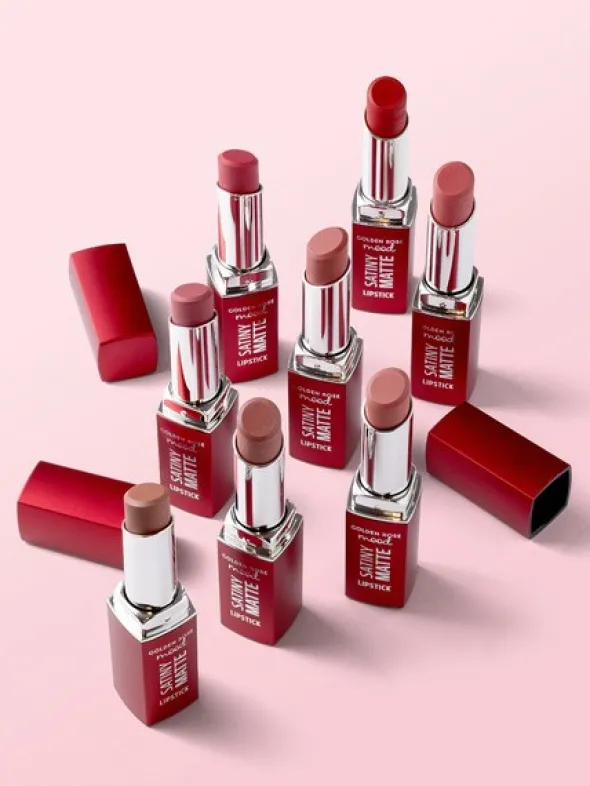 Golden Rose Mood Satiny Matte Lipstick, matowa pomadka do ust, 01, 3,5 g