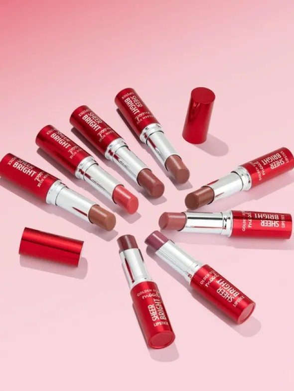 Golden Rose Mood Sheer Bright Lipstick, połyskująca pomadka do ust, 106, 3,3 g