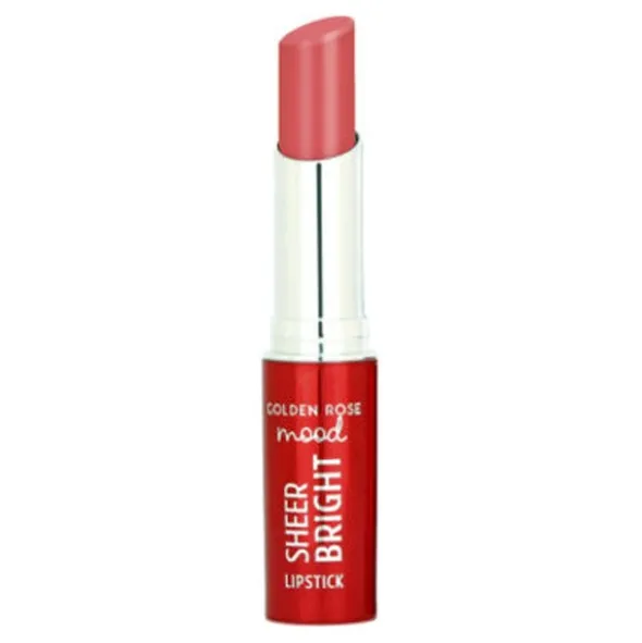 Golden Rose Mood Sheer Bright Lipstick, połyskująca pomadka do ust, 106, 3,3 g