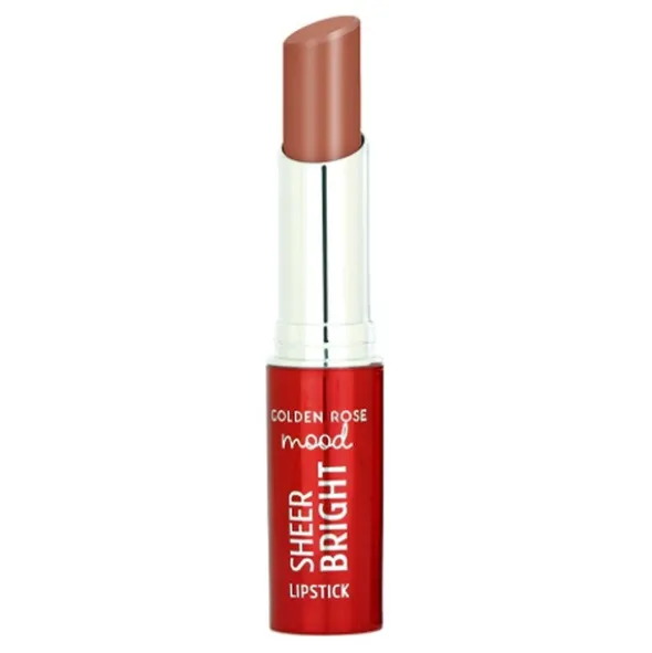 Golden Rose Mood Sheer Bright Lipstick, połyskująca pomadka do ust, 104, 3,3 g