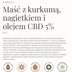 Gorvita, Maść z kurkumą, nagietkiem i olejem CBD 5%, 80 ml