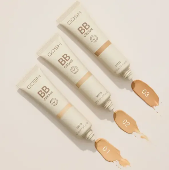 Gosh BB Cream Foundation, krem BB SPF 15, 03 Warm Beige, 30 ml