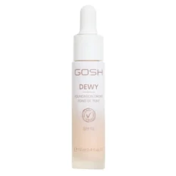 Gosh Dewy Foundation Drops, rozświetlający podkład w kroplach SPF 15, 002 Porcelain, 12 ml