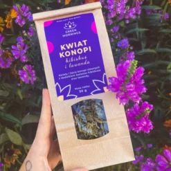 Green Mornings, Kwiat Konopi, hibiskus i lawenda, herbata konopna, 50 g