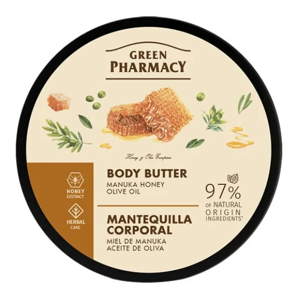 Green Pharmacy, masło do ciała, miód manuka i oliwa z oliwek, 200 ml