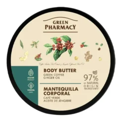 Green Pharmacy, masło do ciała, zielona kawa i olejek imbirowy, 200 ml