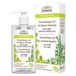 Green Pharmacy, normalizujący żel do higieny intymnej, kora dębu i drzewo herbaciane, 300 ml