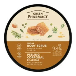 Green Pharmacy, peeling cukrowy do ciała, miód manuka i oliwa z oliwek, 200 ml