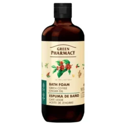 Green Pharmacy, zielona kawa i olejek imbirowy, pianka do kąpieli, 500 ml