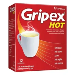Gripex Hot, proszek do sporządzania roztworu doustnego, 12 saszetek