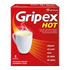 Gripex Hot, proszek do sporządzania roztworów, 8 saszetek