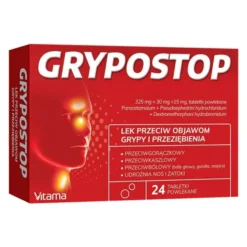 Grypostop, 325 mg+30 mg+15 mg, tabletki powlekane, 24 szt.