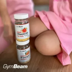 GymBeam B-kompleks dla dzieci, tabletki do ssania, smak morelowy, 120 szt.
