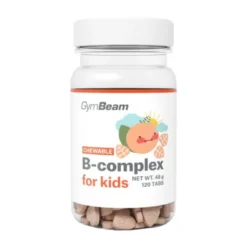 GymBeam B-kompleks dla dzieci, tabletki do ssania, smak morelowy, 120 szt.