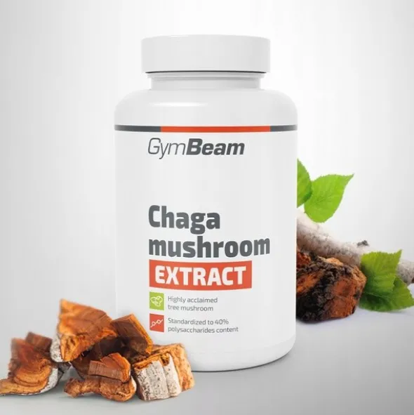 GymBeam Grzyb Chaga ekstrakt, kapsułki, 90 szt.