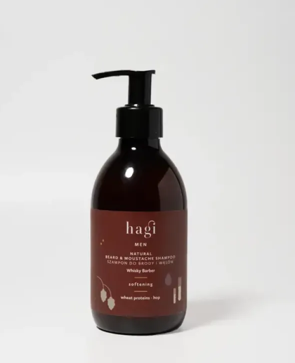 Hagi Men, Whisky Barber, Szampon do brody i wąsów, 300 ml