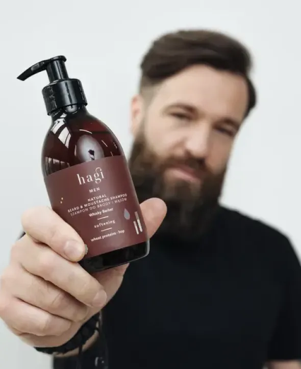 Hagi Men, Whisky Barber, Szampon do brody i wąsów, 300 ml