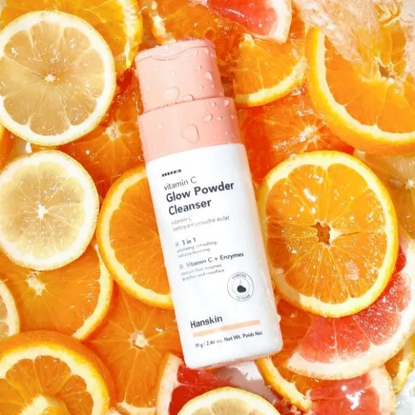 Hanskin, puder oczyszczający, do twarzy z witaminą C, 70 g