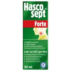Hascosept Forte, 3 mg/ml, aerozol do stosowania w jamie ustnej, 30 ml