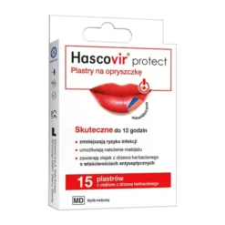 Hascovir Protect, plastry na opryszczkę, 15 szt.