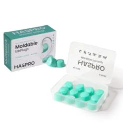 Haspro Moldable, formowane zatyczki do uszu, miętowe, 6 par
