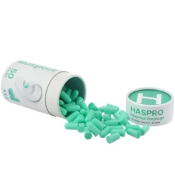 Haspro Tube 50, stopery do uszu, miętowe, 50 par