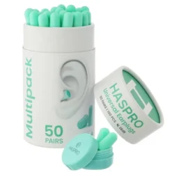 Haspro Tube 50, stopery do uszu, miętowe, 50 par