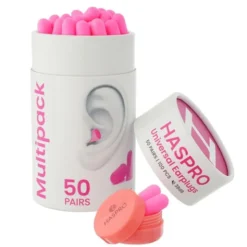 Haspro Tube 50, stopery do uszu, różowe, 50 par