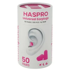 Haspro Tube 50, stopery do uszu, różowe, 50 par