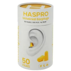 Haspro Tube 50, stopery do uszu, żółte, 50 par