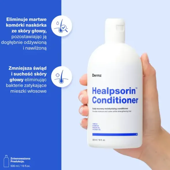 Healpsorin Conditioner, odżywka do włosów, delikatna, 500 ml