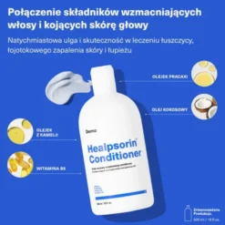 Healpsorin Conditioner, odżywka do włosów, delikatna, 500 ml