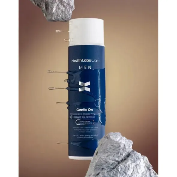 Health Labs Gentle On, trychoszampon przeciw wypadaniu włosów dla mężczyzn, 250 ml
