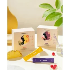 Health Labs GlowMe Mix, saszetki z proszkiem, smak ananas-mango, 15 szt., smak malina, 15 szt.