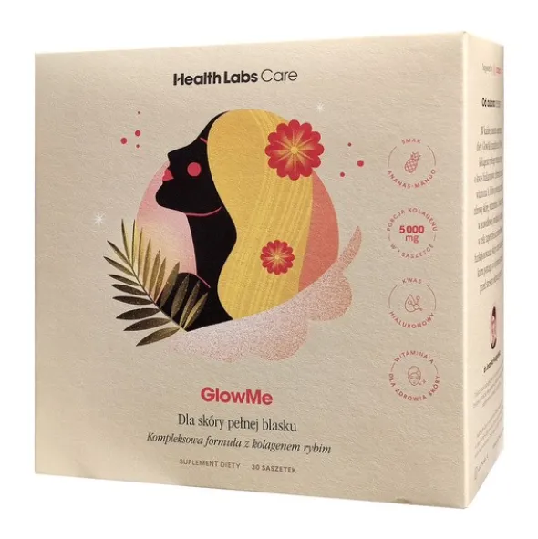 Health Labs GlowMe, proszek, smak ananas mango, saszetki, 30 szt.