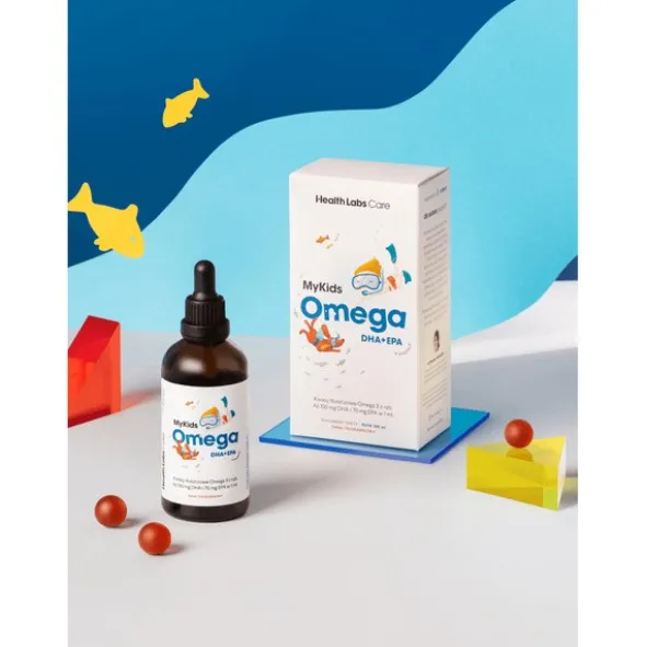 HealthLabs, MyKids Omega DHA+EPA, krople, smak truskawkowy, 100 ml