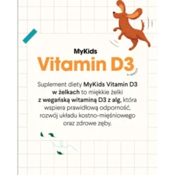 HealthLabs MyKids Vitamin D3, żelki, smak jabłkowy, 60 szt.